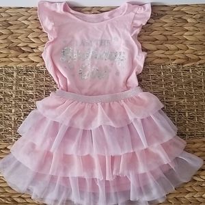 Pink Birthday Girl Tutu Skirt Set